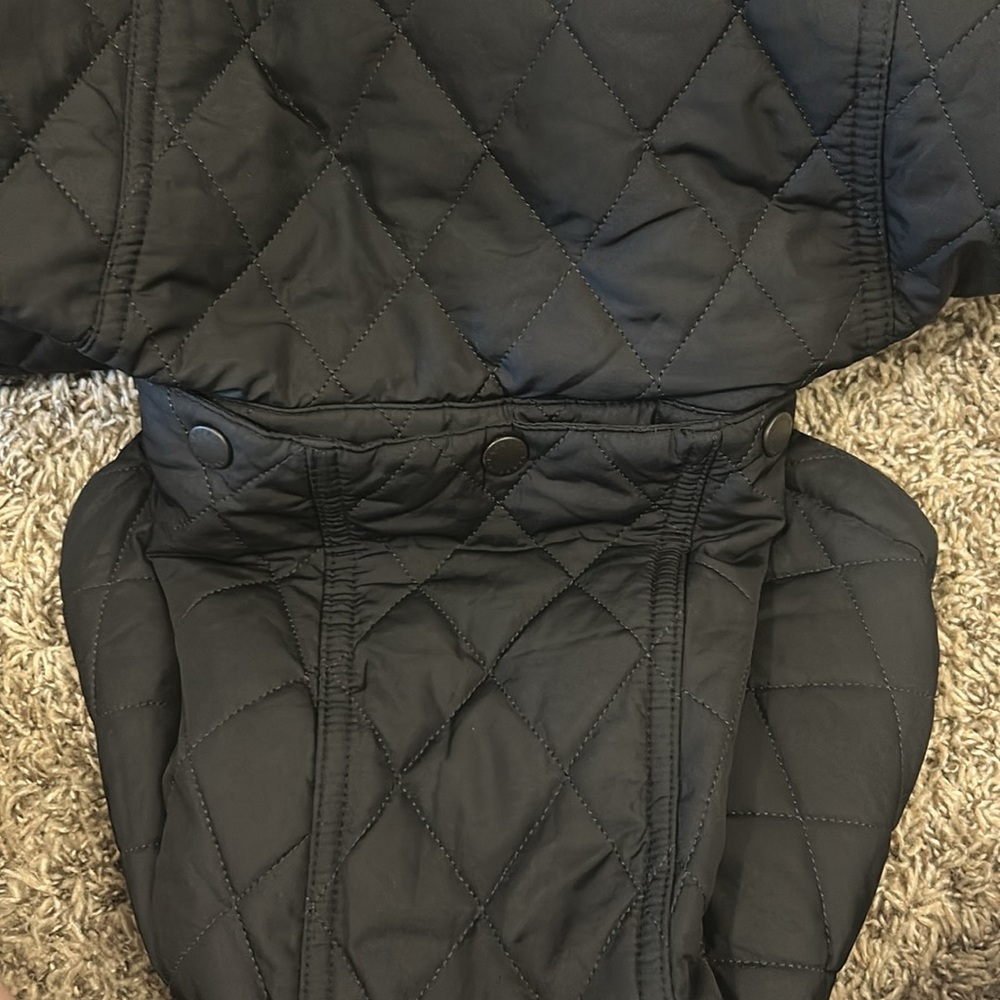 Barbour Black Quilted Jacket Winter Tartan Women’s Size 6 - Picture 13 of 14